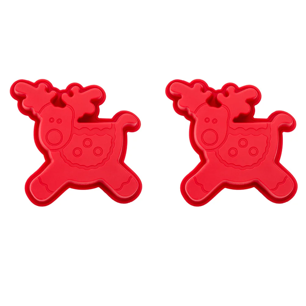 

2Pcs Silicone Baking Molds Christmas Themed DIY Cake Mold for Home Dessert Baking Reusable Silicone Mould Cake Making Mold