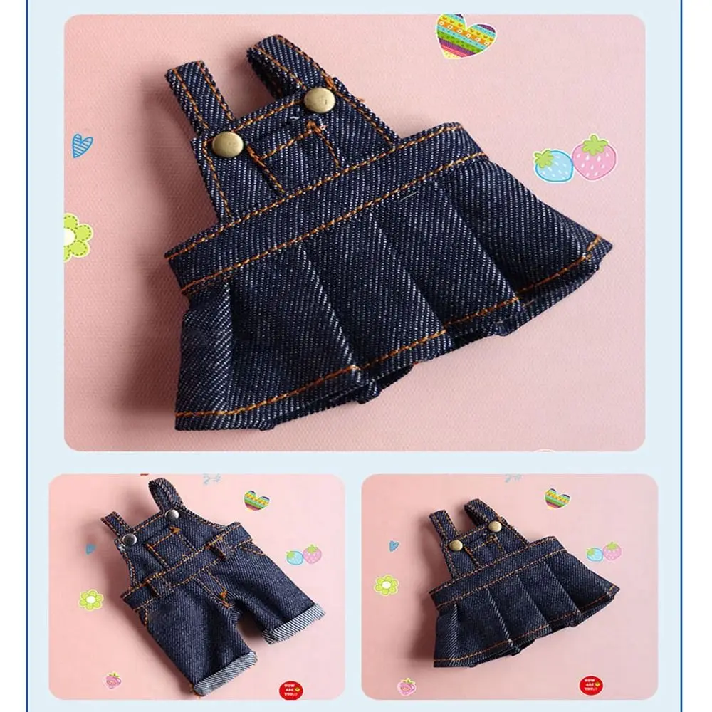 New Jeans Doll Skirt Overalls Handmade Multi-color Bear Doll Overalls DIY Accessories For 15cm Cotton Doll Accessories