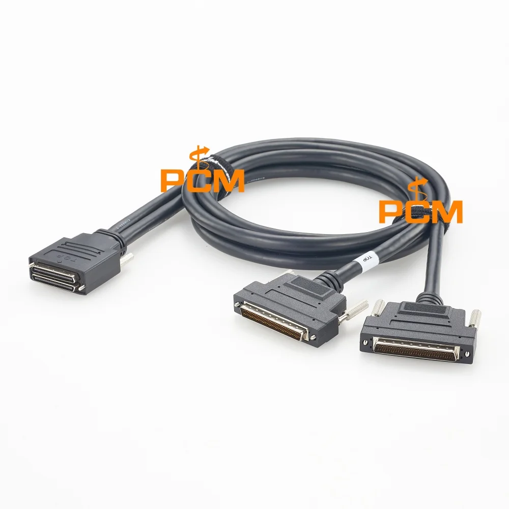 Dual Port Stacked VHDCI68 To 2 Way HPDB Cable 68 Pin SCSI Cable High Density Shielded Signal Cable For Data Acquisition