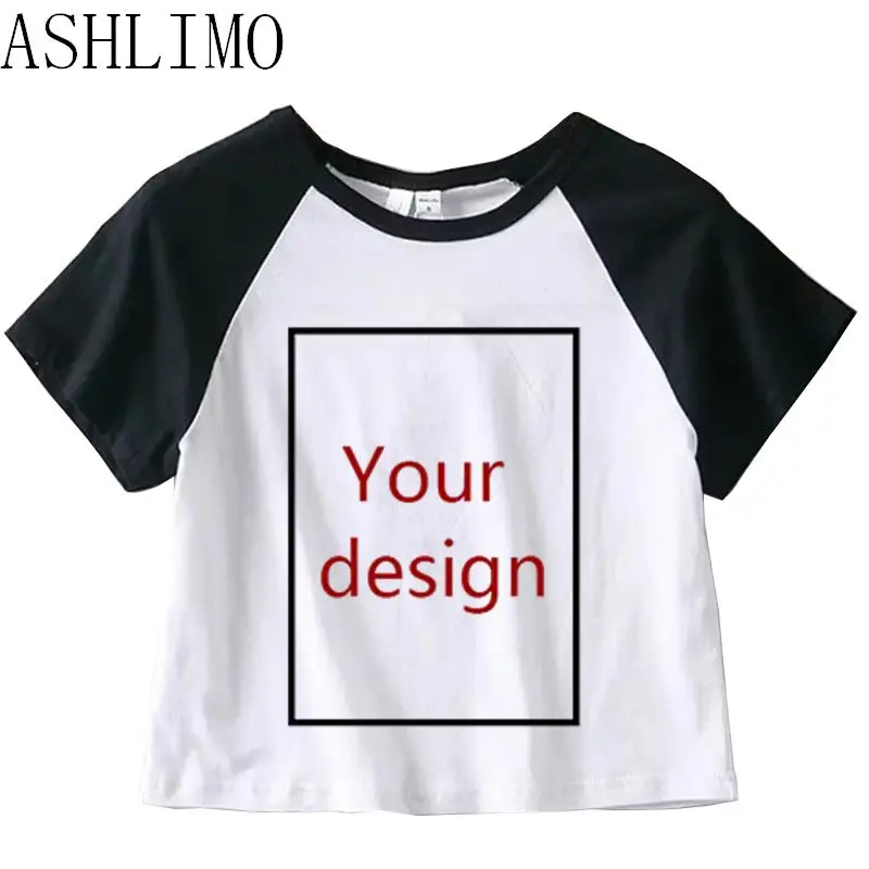 Summer Diy Custom Ladies Short T-shirt Custom Diy Pattern Making Short Sleeve Top