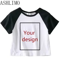 Summer Diy Custom Ladies Short T-shirt Custom Diy Pattern Making Short Sleeve Top