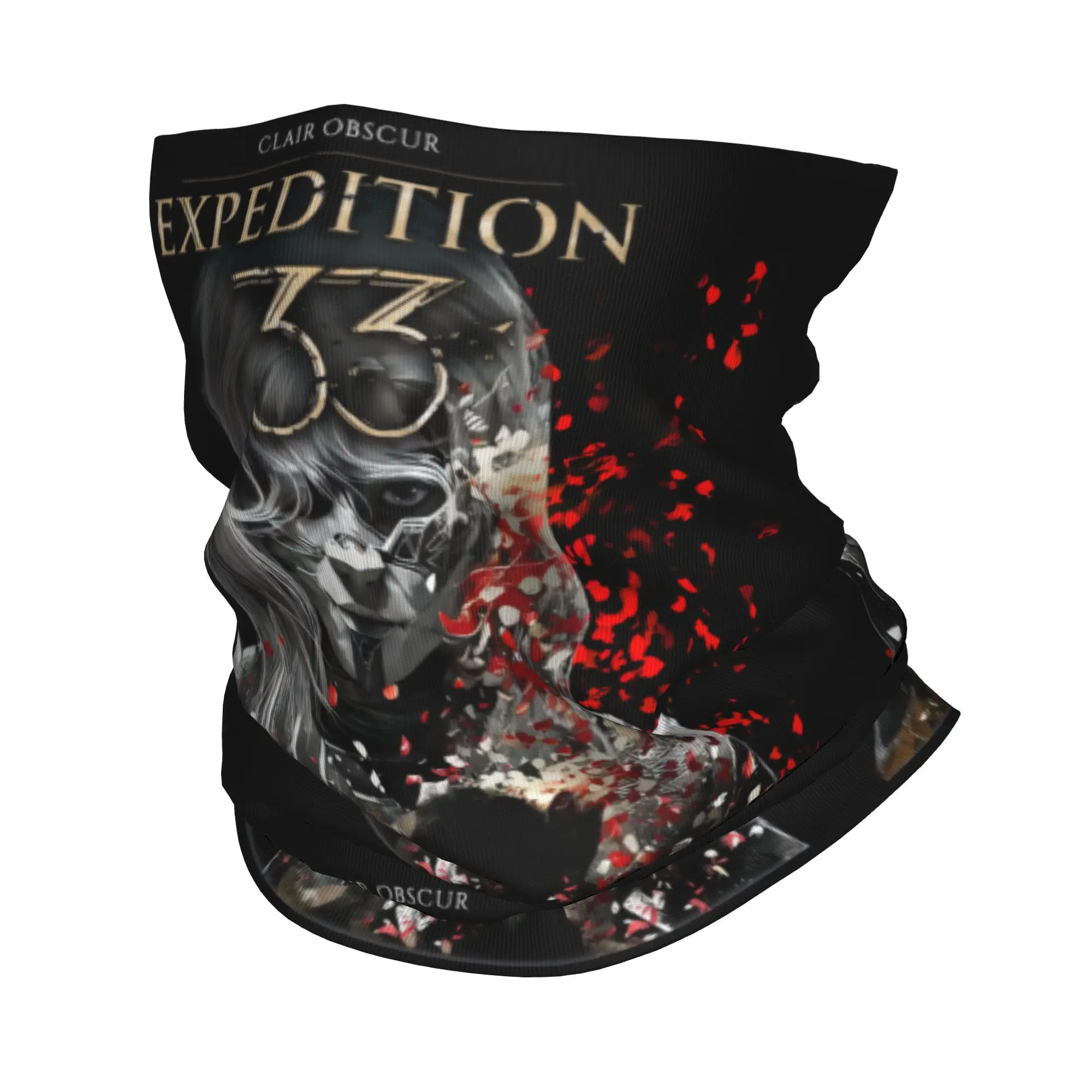 Video Game Clair Obscur Expedition 33 Bandana Winter Neck Warmer Men Windproof Wrap Face Scarf for Ski  Gaiter Headband