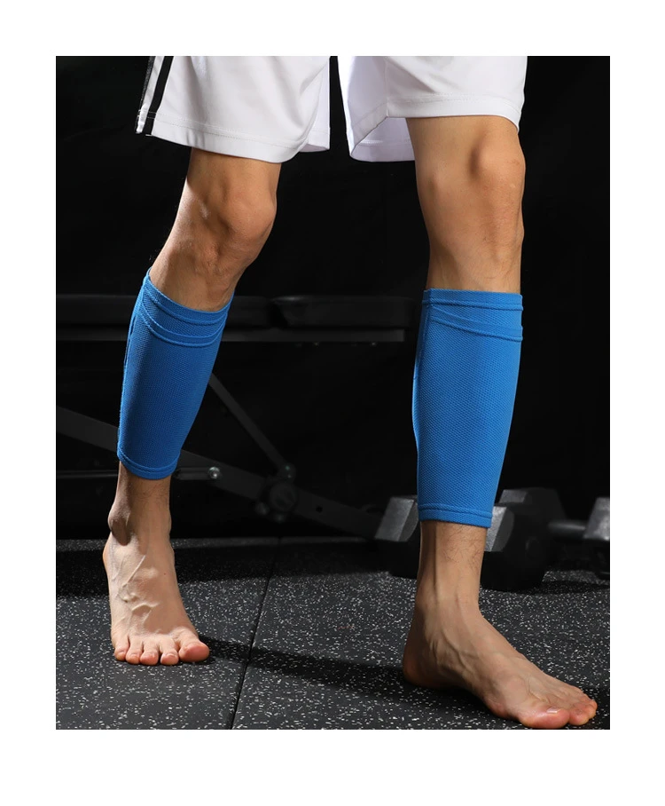 

1Pair Soccer Shin Guard Football Crashproof Calf Protector Nylon Leg Sleeves Sock Shin Protector with Pocket Training Protection
