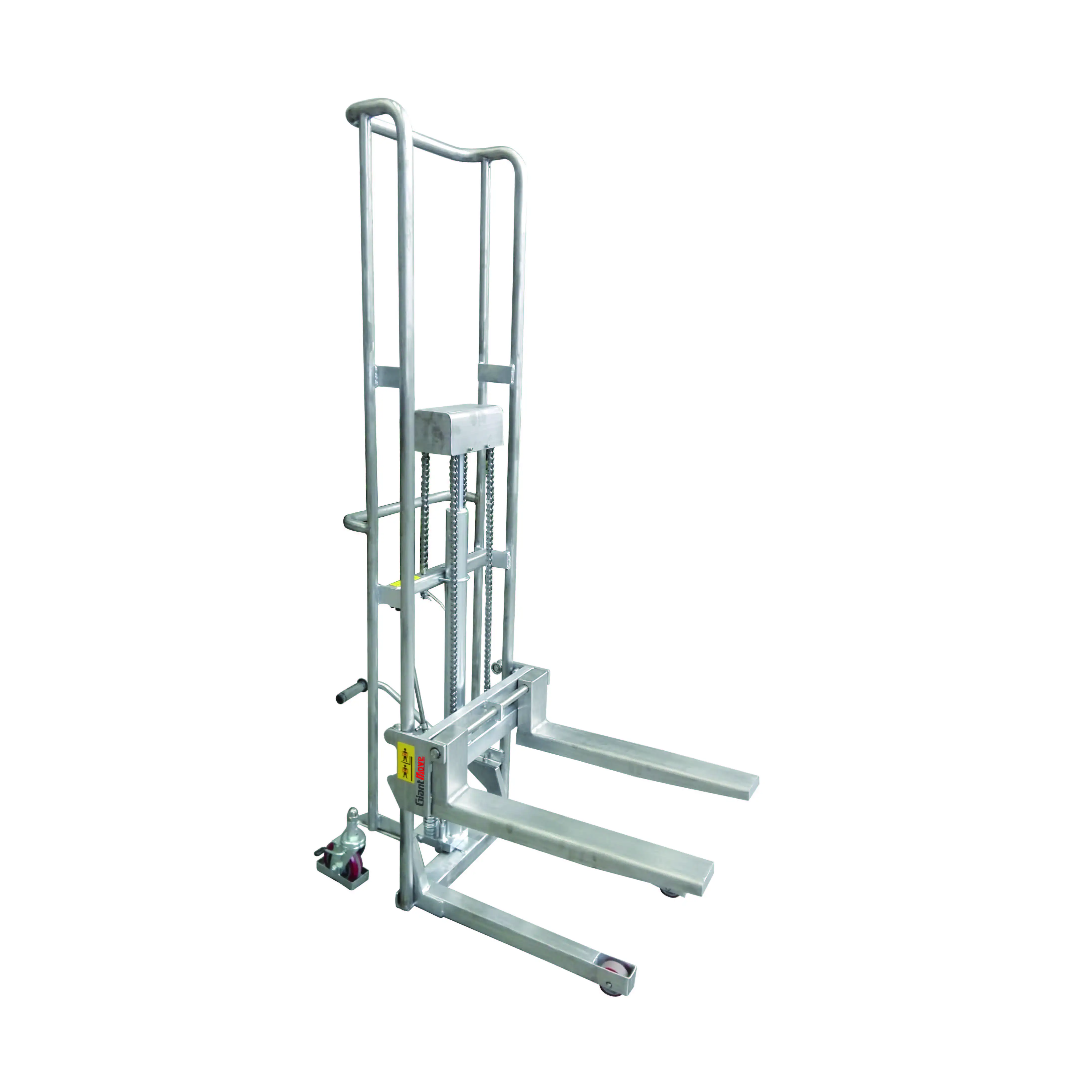 Giant Move Factory Outlet Adjustable Forks Stainless Stacker, Hand Pallet Stainless Steel Stacker