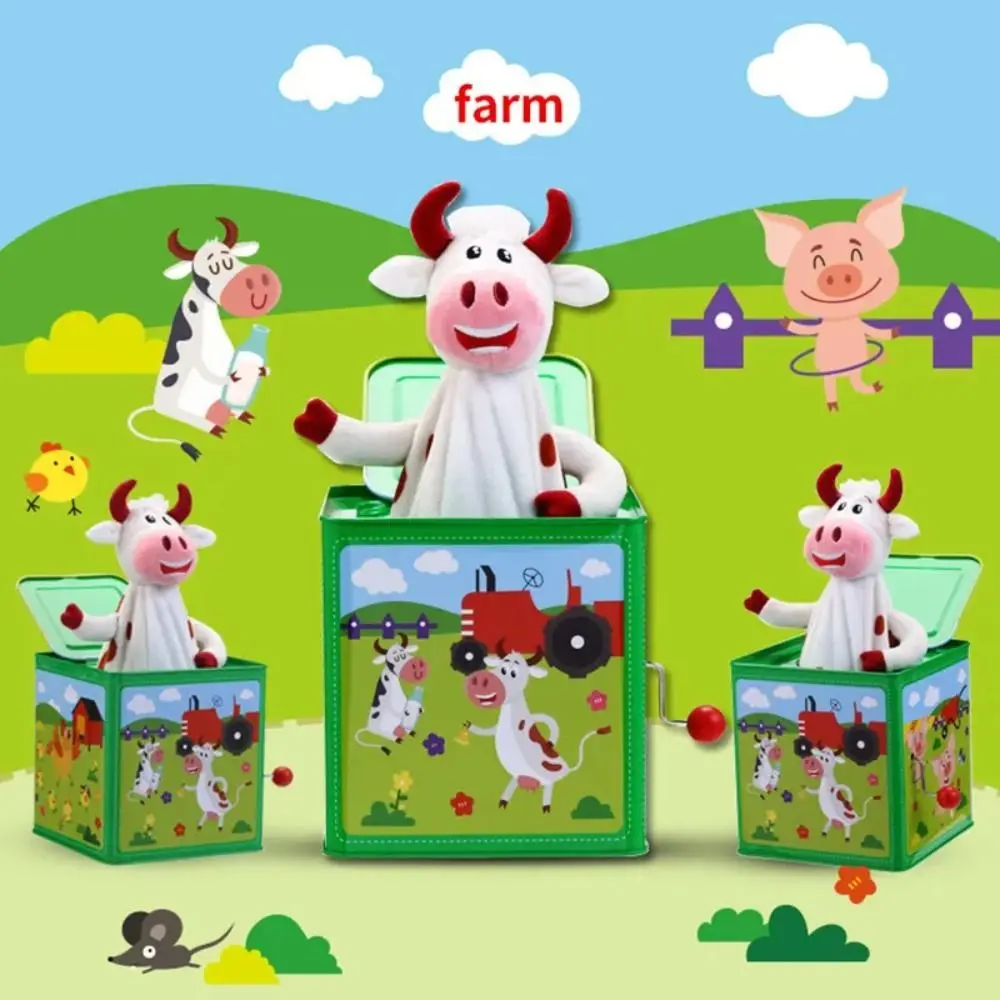 Con musica Giocattolo musicale per bambini Educazione precoce in metallo Carillon classico Cartone animato Montessori Jack nella scatola Regalo divertente per bambini