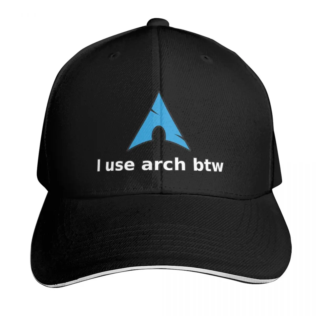 I use arch btw flex linux Baseball Cap Quick Dry Performance Cotton Twill Breathable Contrast Two Tone Brim
