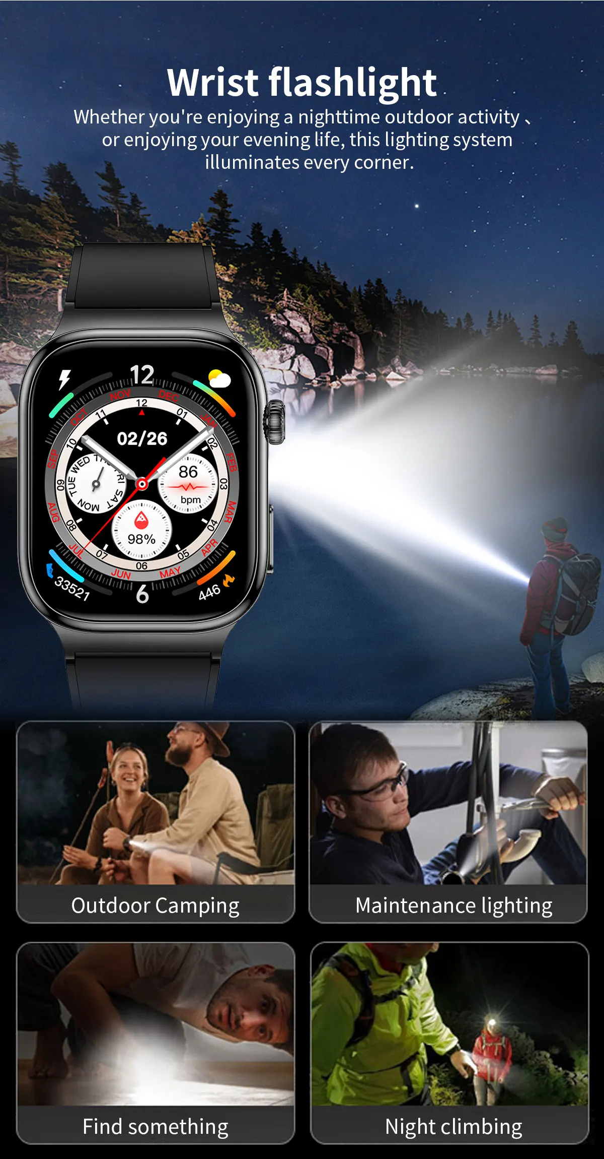 2026 Neue Krankenhausqualität Gesundheits-Smartwatch Körperfett EKG Blutsauerstoff Blutdruck Gesundheits-AMOLED-Bildschirm HD-Anruf Sport-Smartwatches für Herren – Detail 31