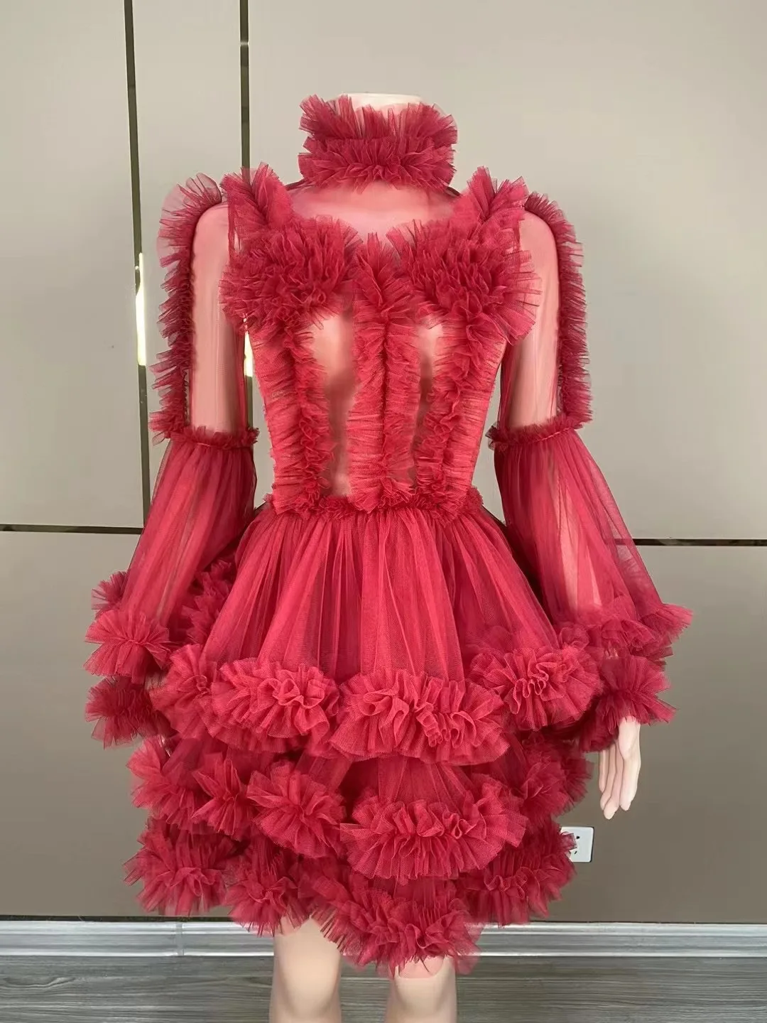 

Новый дизайн, розовые сетчатые платья-пачки для женщин, сексуальное вечернее платье для дня рождения, выпускного вечера, одежда для фотосессии