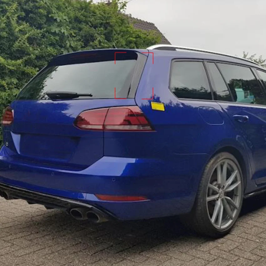 Hihg Qualität abs 2 stücke für Volkswagen Golf 7 r Variante 2014 bis 2018 Wagen Heckscheibe Seitens poiler durch glänzend schwarze Kohle faser