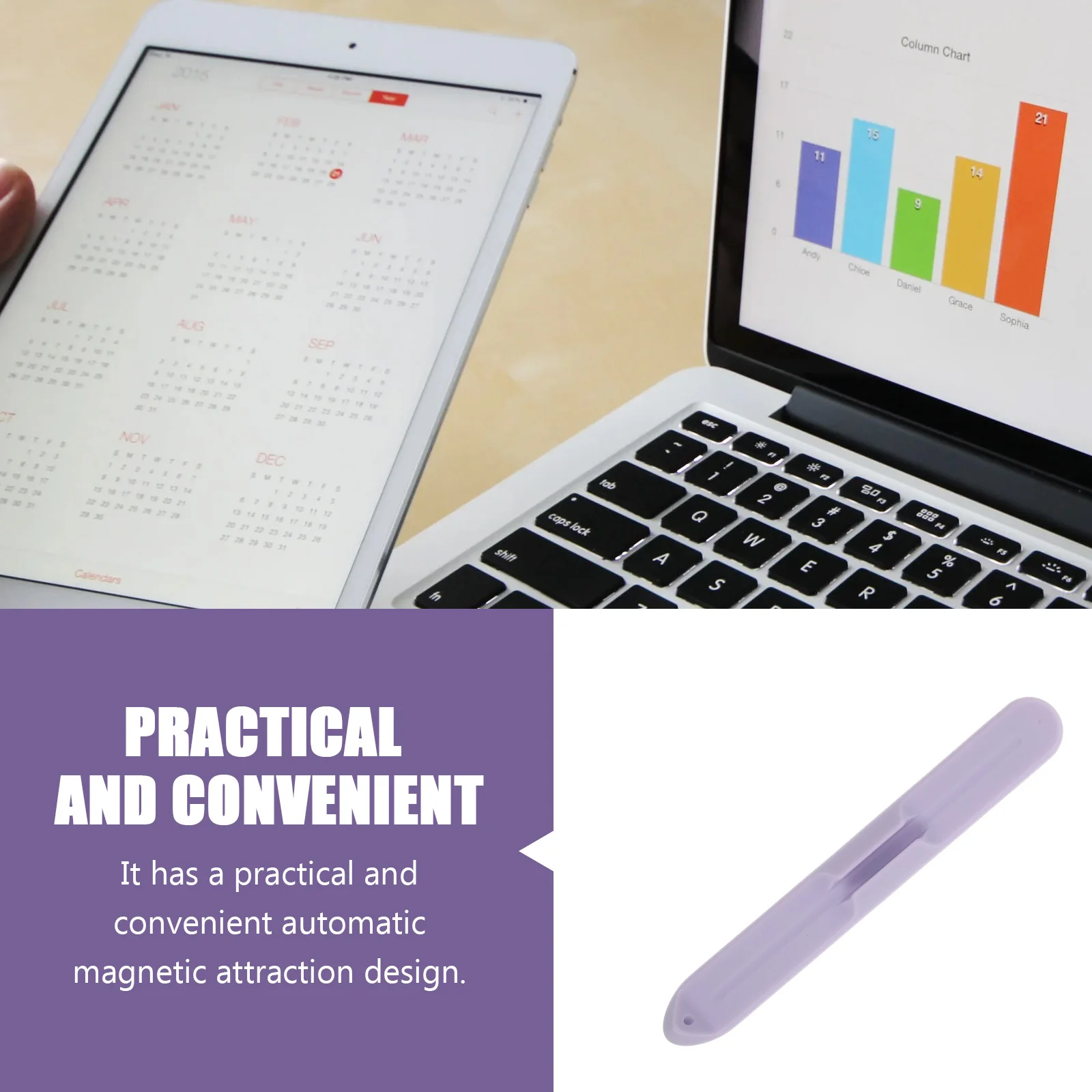 

Stylus Pen Holder Touch Pencil Case Silicone Stylus Slot for H writing Durable Protection Anti Loss Magnetic Design Gift