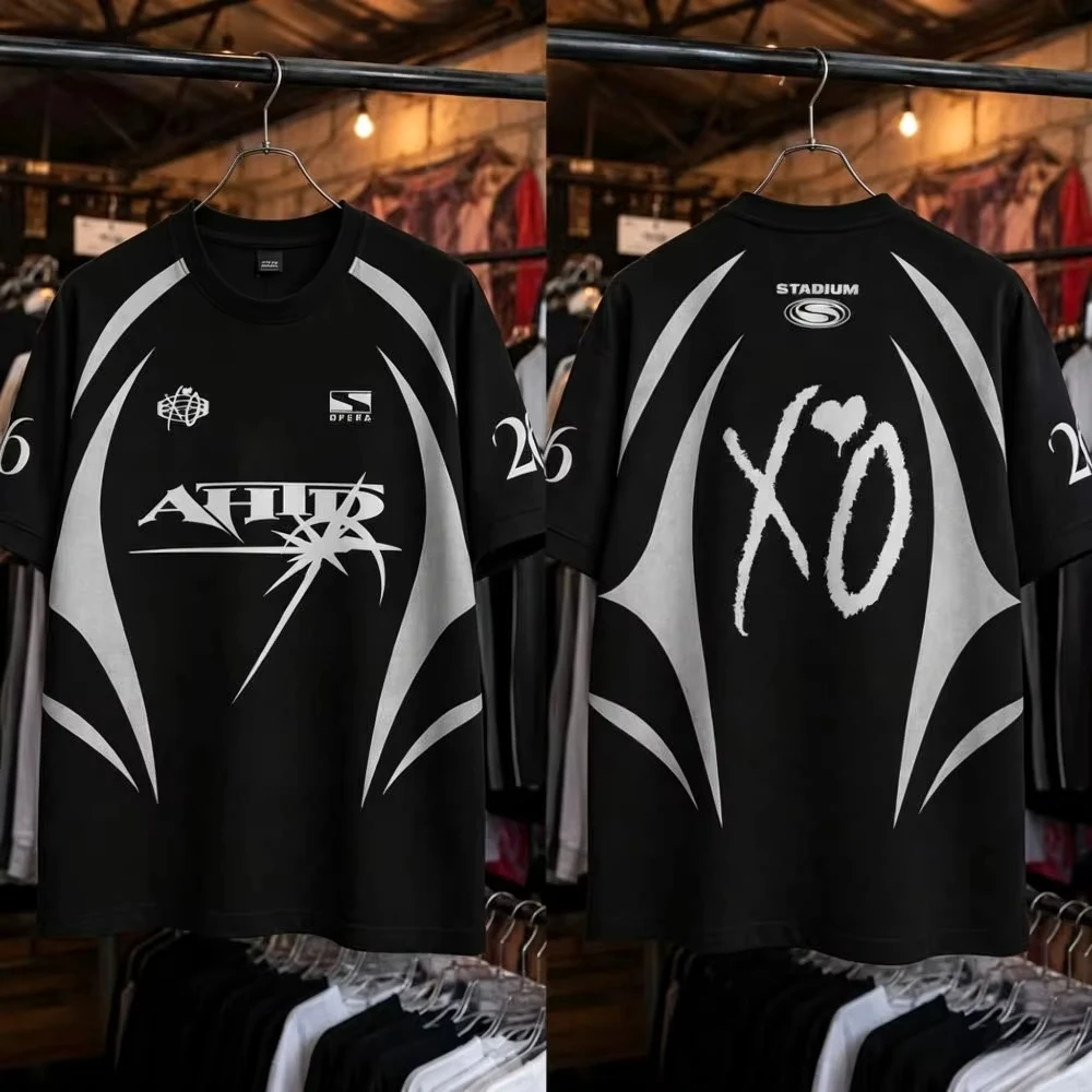 Summer XO Love Heart Graphic T-shirt Tops Kids Jersey Men's Fashion Casual Tee Shirt Breathable Men Women Short Sleeves Top