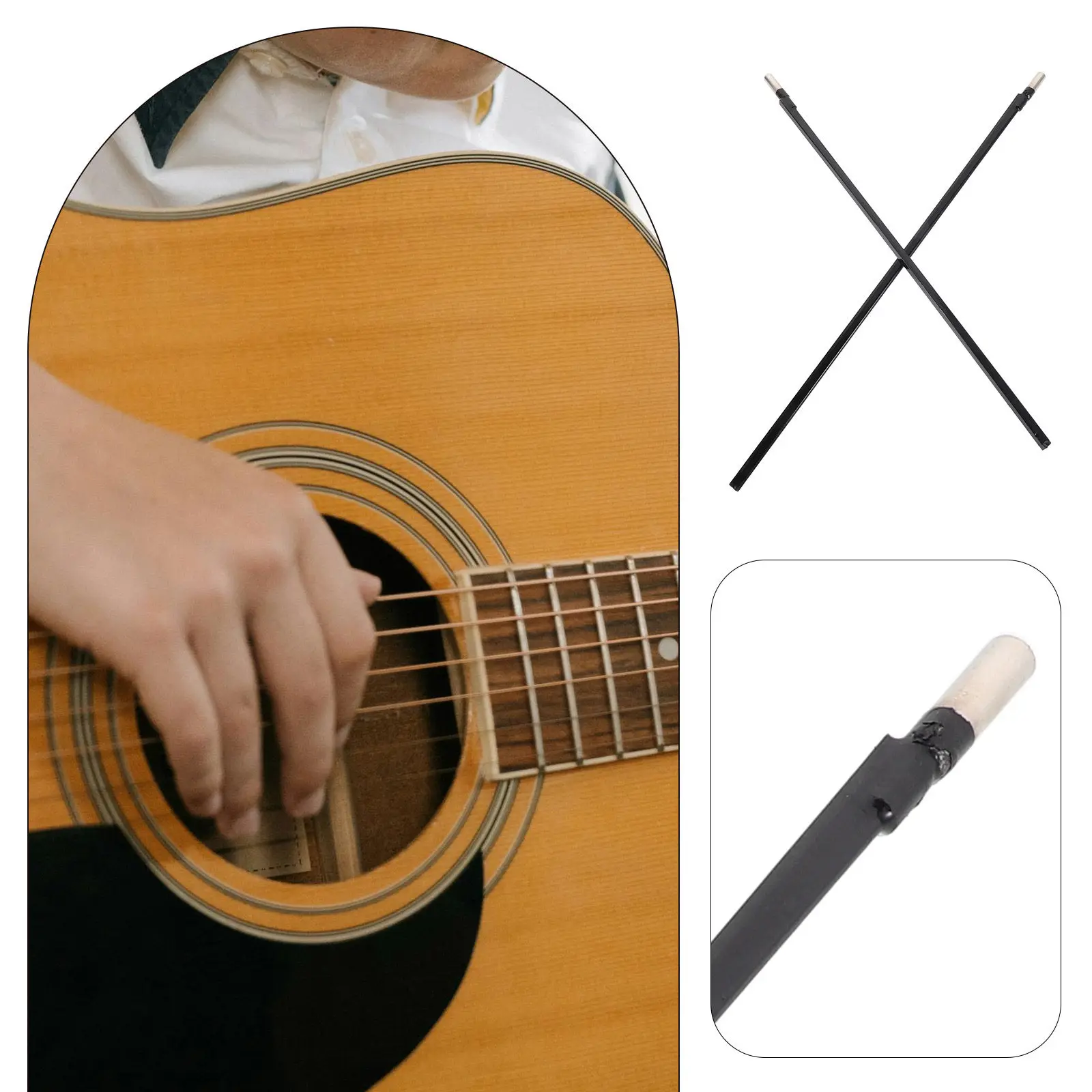 2Pcs Heavy Duty Steel Truss Rod for Guitar Neck Adjustment Dual Direction Support Pole Electric Acoustic Guitar Repair Tool