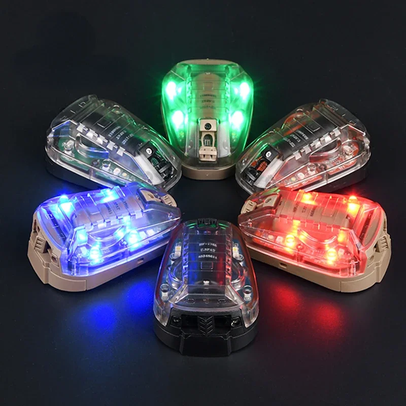 戦術ヘルメットてんとう虫ライトエアガンスポーツヘルメットライトレッド IR ストロボ防水屋外サバイバル安全信号フラッシュランプ