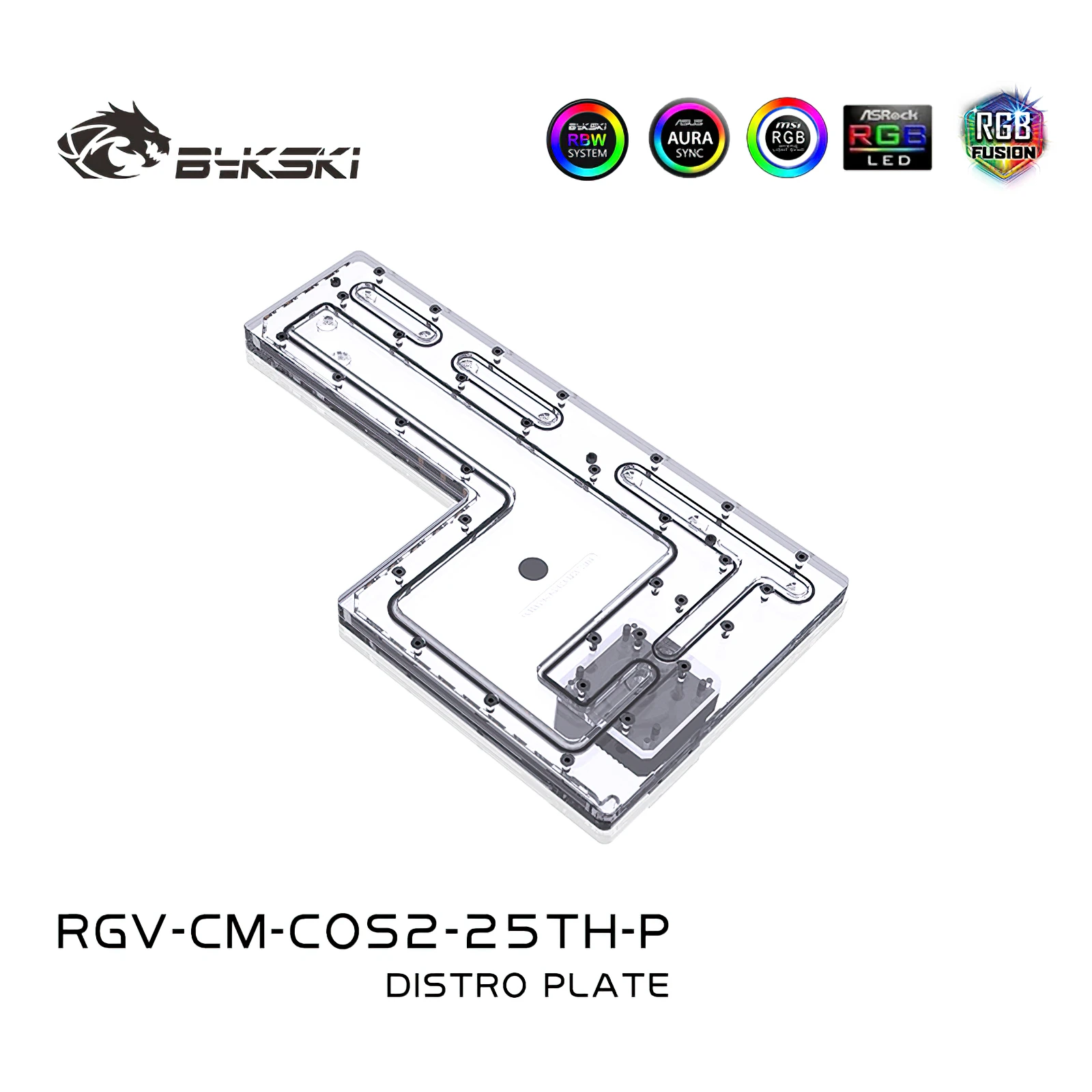 Bykski Water Cooling RGB Reservoir Distro Plate for CoolerMaster C700P C700M Chassis Case RGV-CM-COS2-25TH-P