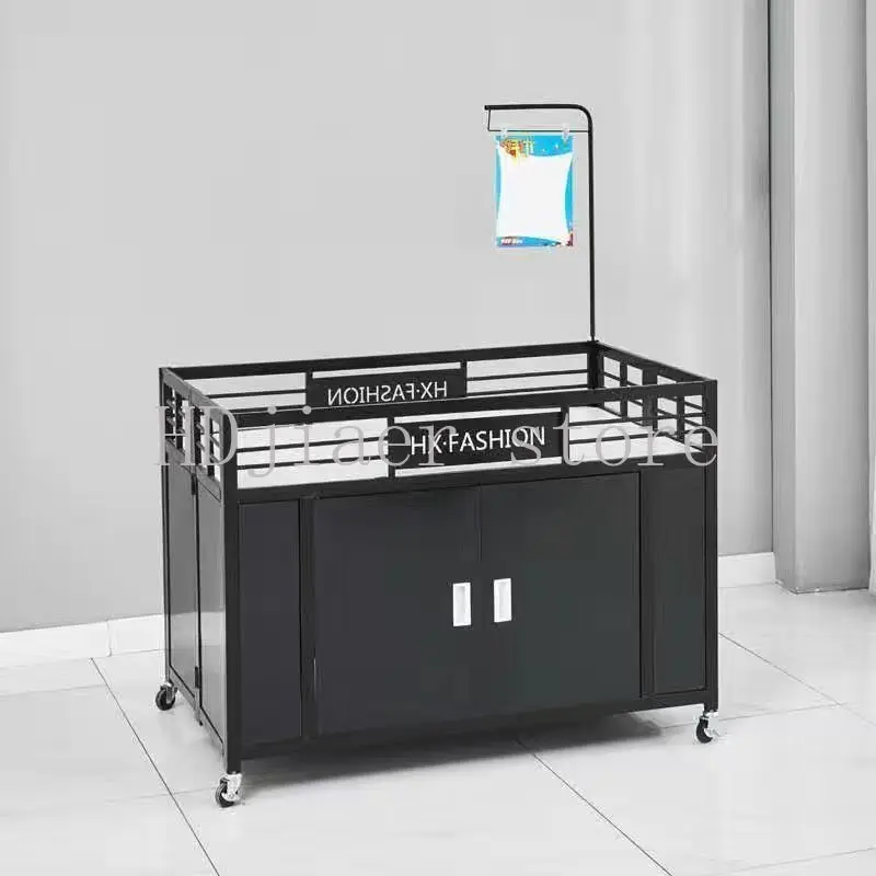 

Wheelchair Promotion Cart for Supermarket - Foldable Clothing Store Sale Cart, Mall Display Rack, Street Vendor Small Trolley
