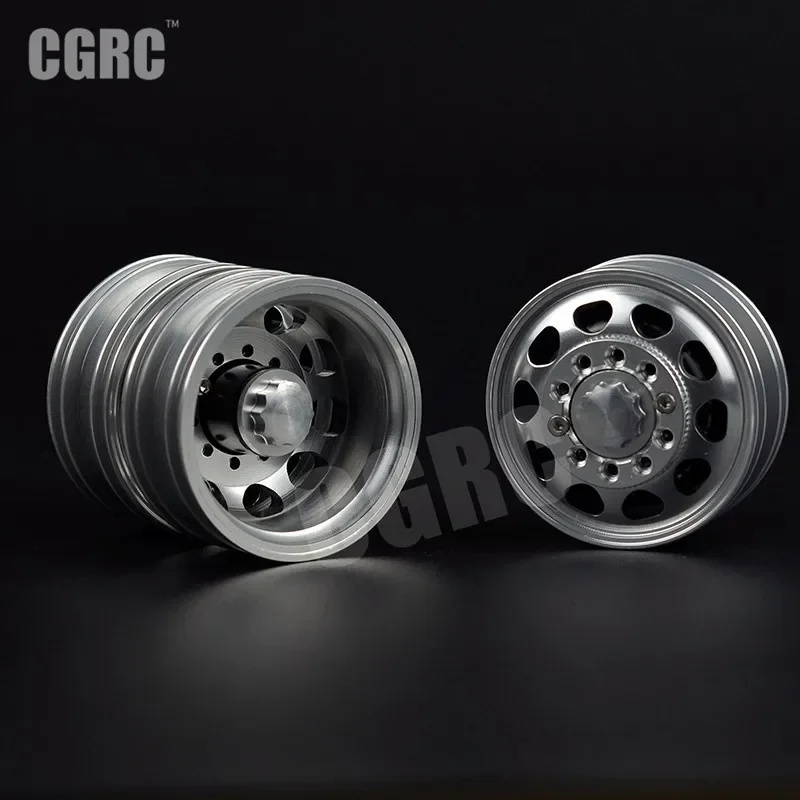 

2pcs CNC Metal Alloy Front&Rear Wheel Rim For 1/14 Tamiya Tractor Truck RC Climbing Trailer Cargo Truck Car Component