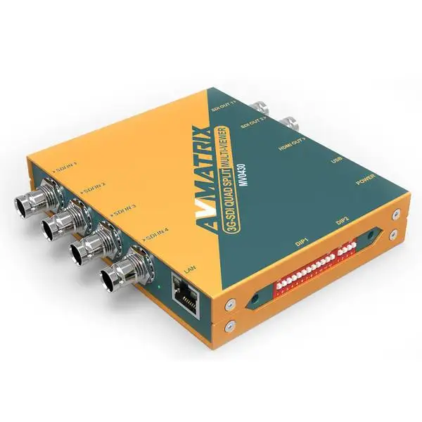 AVMatrix MV0430 Professional 4-Channel SDI Signal Video Multiviewer Exquisite Metal Multi-Viewer for AV Post Production
