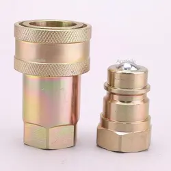 1/4 3/8 1/2 3/4 1 BSP Close Type Hydraulic Quick Coupling Quick Couple High Pressure Tubing Quick Connector