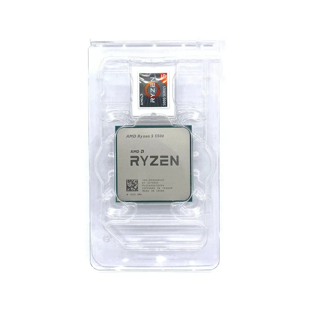 AMD Ryzen 5 5500 R5 5500 3.6 GHz 6-Core 12-Thread CPU Processor 7NM L3=16M 100-000000457 Socket AM4 New but Without Cooler