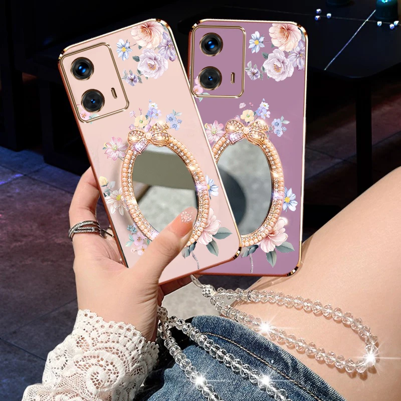 

G53 Нежный цветочный браслет с покрытием для телефона Motorola G54 G10 G42 G52 G20 G31 G32 G53 G54Power G13 G22 G50 G9Play Cover