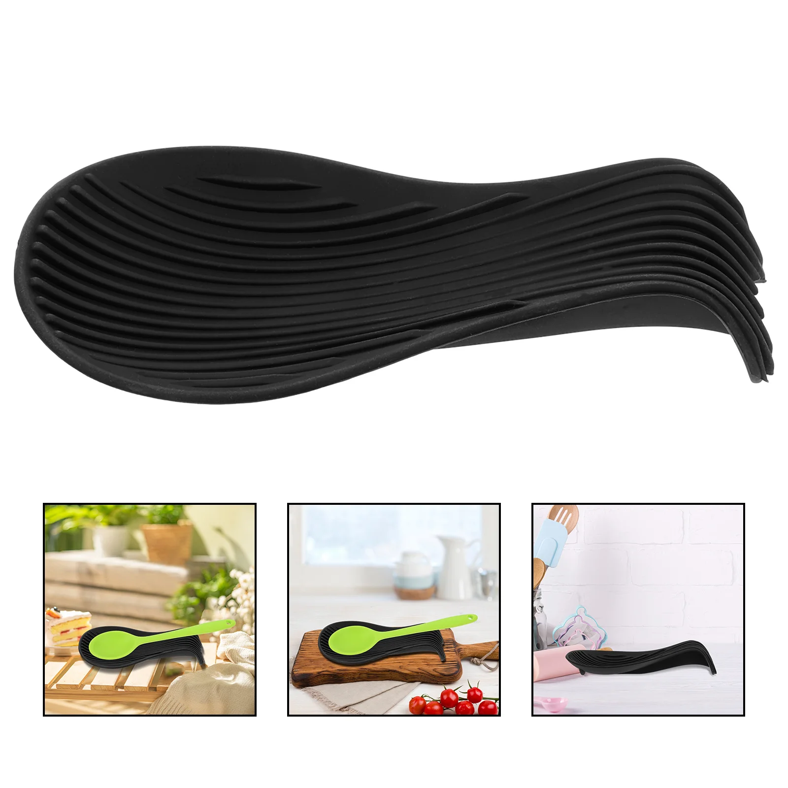 

Silicone Spoon Rest Utensil Holder Stove Top Countertop Non Slip Minimalist Kitchen Decor Large Spoon Rest