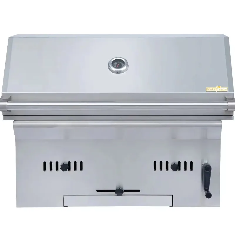 

32 Inch Modern Stainless Steel Outdoor Kitchen Charcoal Grill Weatherproof BBQ Island Adjustable Height for Home Use Low MOQ