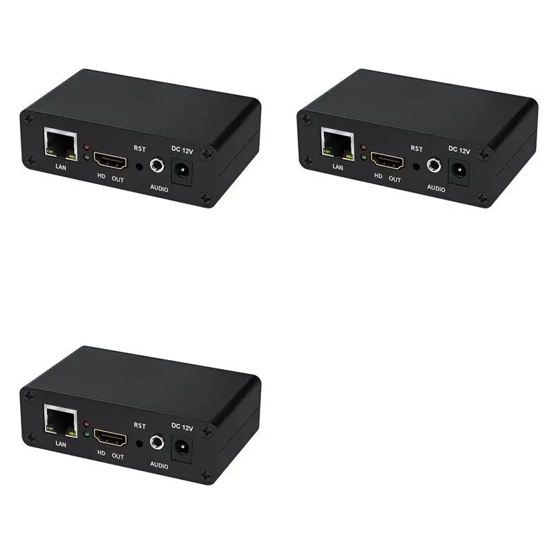 وحدة فك ترميز الفيديو AS95-3X HD 1080P@30FPS، تدعم H.265/H.264، البث المباشر لـ Youtube، Facebook، RTMP، SRT UK Plug