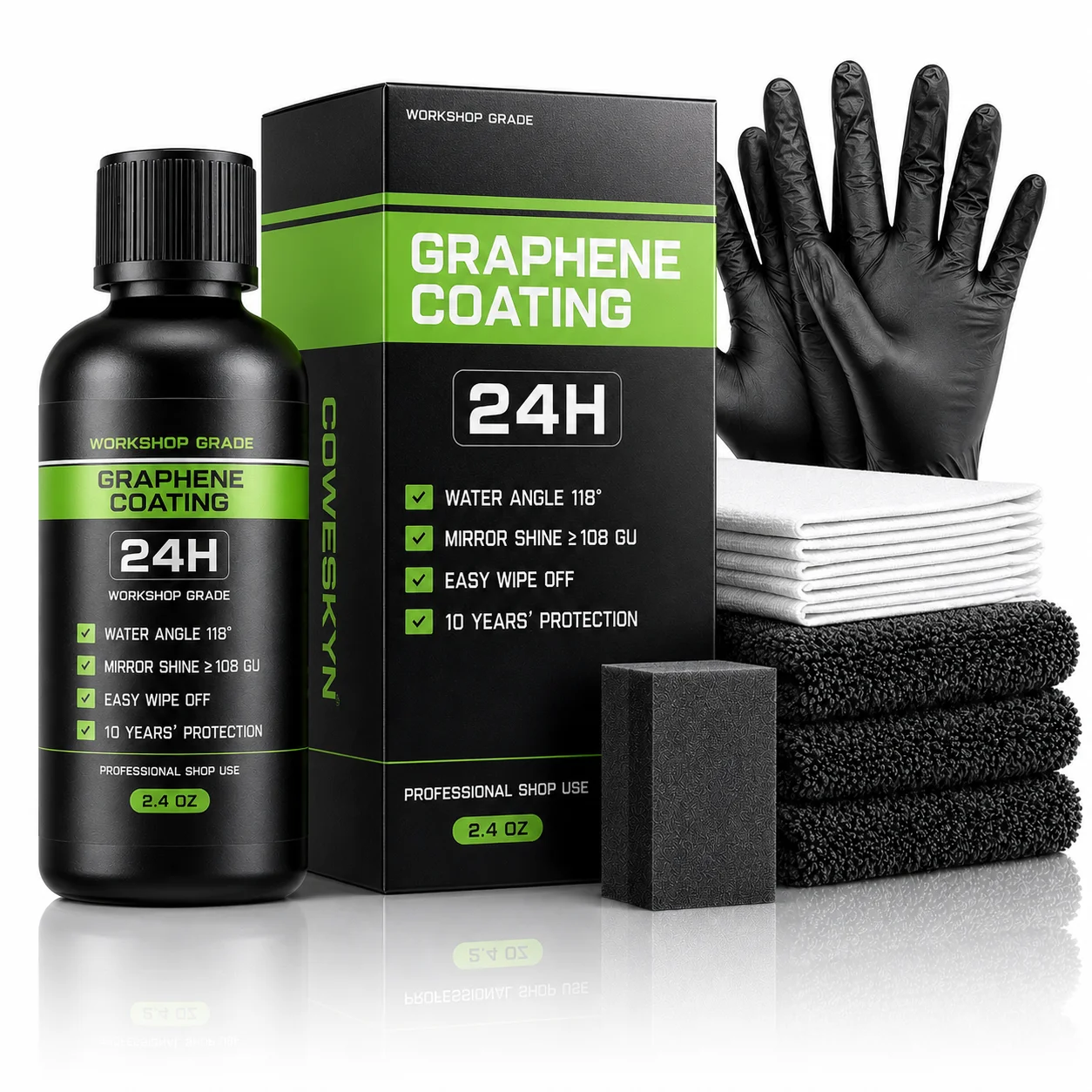 

Graphene ceramic Coating 24H – Hydrophobic Car Paint Protection coating Scratch Repair High Gloss Durable