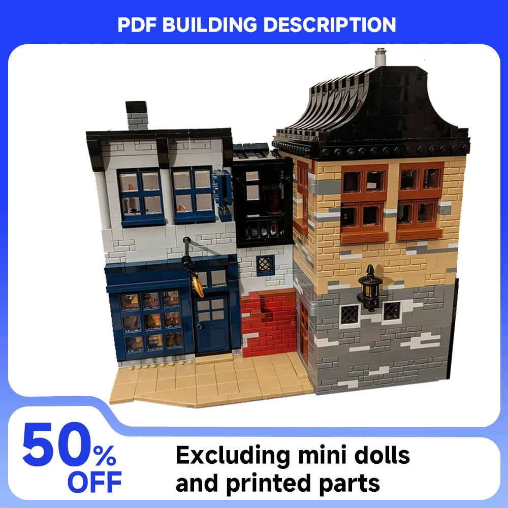 

Новые строительные блоки MOC, фильм, уличная сцена, модель здания, котел, бар, волшебное оборудование мудра, сборка своими руками, игрушка для мальчиков, подарочный набор