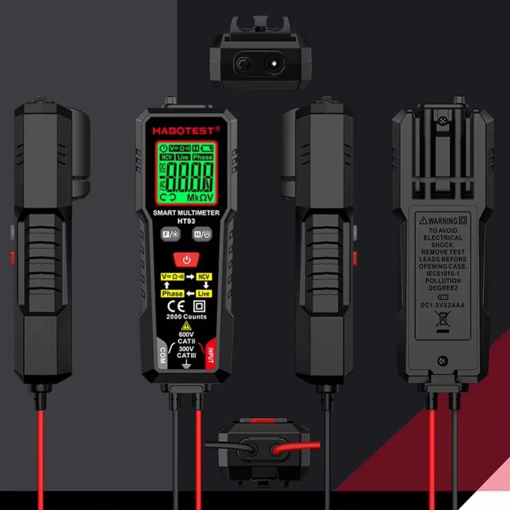 Multimetro digitale con gamma automatica Ohm onda quadra HFE triodo cicalino multi tester tensione AC/DC tester di tensione ad alta precisione