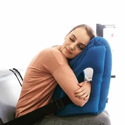 Inflatable Travel Pillow Office Nap Pillow Airplane Flight Outdoor Sleeping Bag Train Pillow Sleepf Portable Cushion Neck Pillo