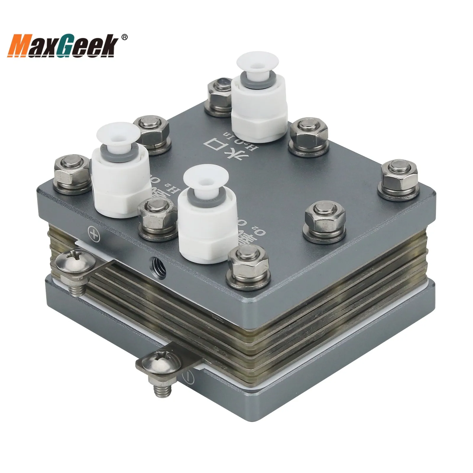 Maxgeek 20A-450ML/min PEM Electrolyzer Hydrogen Electrolyzer for Pure Water Electrolysis Hydrogen Production（450ML-1000mL）