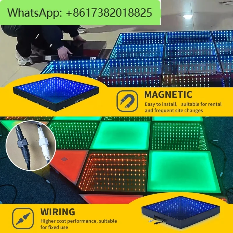 Tanzfläche, sensorische, interaktive, leuchtende Fliesenmagnete, LED-Tanzfläche