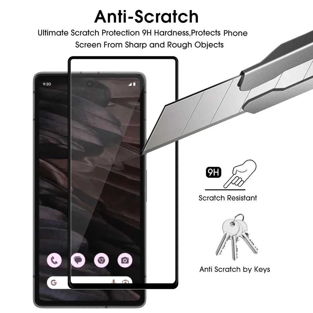 Screen Protector for Google Pixel 7 6 Pro 4 XL 3 7A 6A HD Tempered Glass Protective Film for Pixel 4XL Pixel7A Pixel6A 7Pro 6Pro