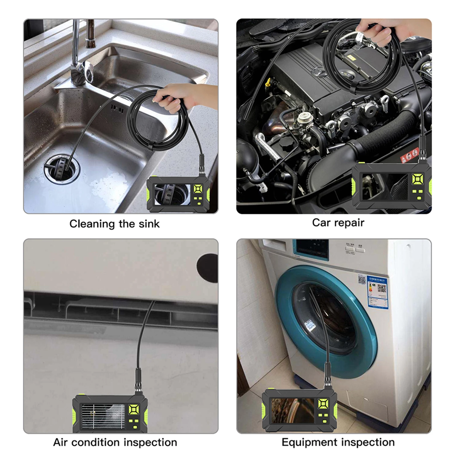 Kamera inspekcyjna do rur 1080P, 4,3 cala, P30, 1080P HD, endoskop do inspekcji rur, wodoodporna IP67, przemysłowy boroskop