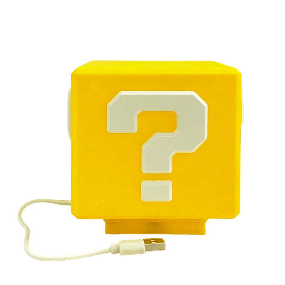 

2026Question Block Lamp with Sound Effects USB Powered LEDNight Light for Gaming Room Decor for Gamers Classic Pixel Art Design