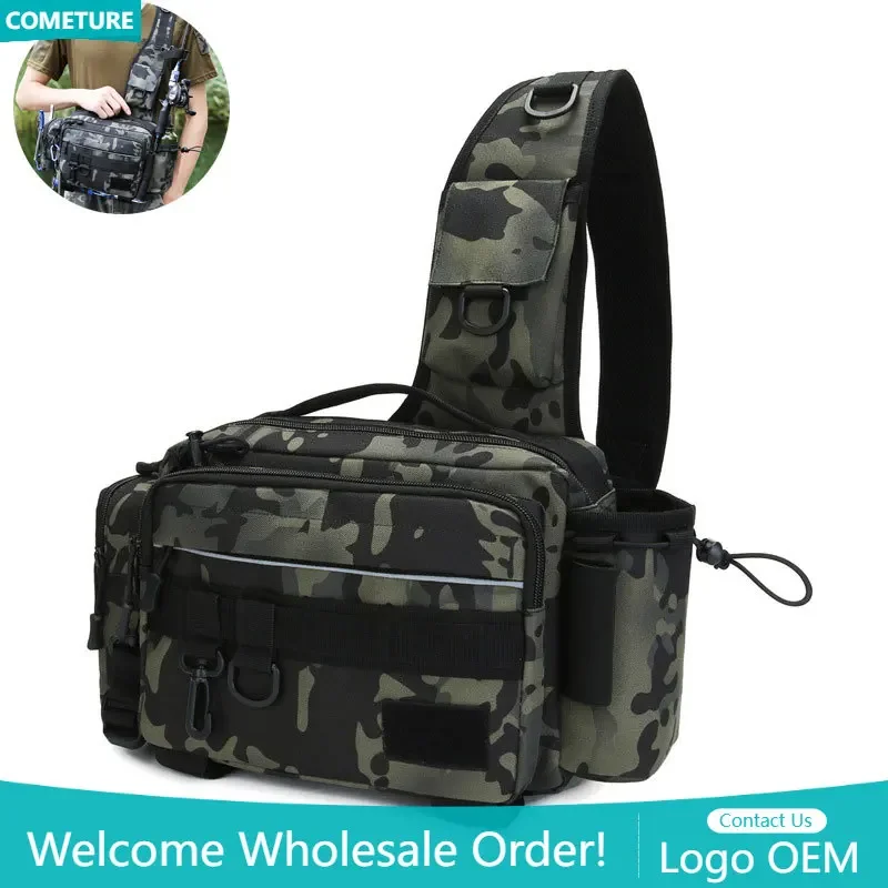 

Fishing Tackle Bags Multifunctional Waist Pack Single Shoulder Crossbody Bag Fish Lures Gear Utility Storage Fishing Bag