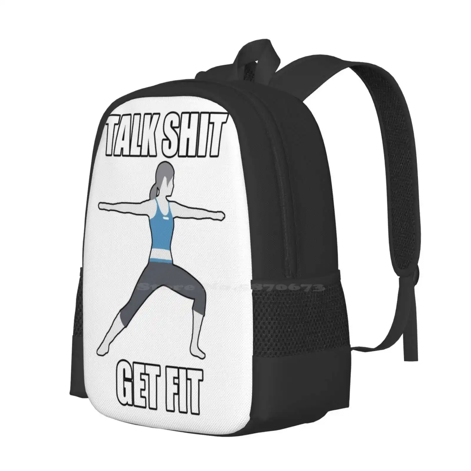 Talk Shit Get Fit Hot Sale Backpack Fashion Bags Talk Shit Get Fit Trainer Ssb Super Smash Brothers Wii U