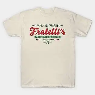 Fratellis Family Restaurant 80S Retro    Unisex summer T-shirt Cotton fashion couple clothes