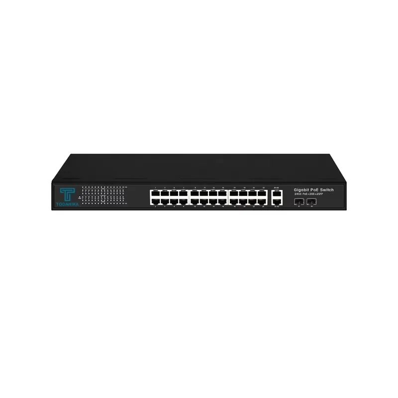 24 X 1000Base-T PoE Auto Flip Port 1U Rackmount Managed L3 Switch 2 X GE SFP 2 X GE RJ45 (CE Certified) Mac Address