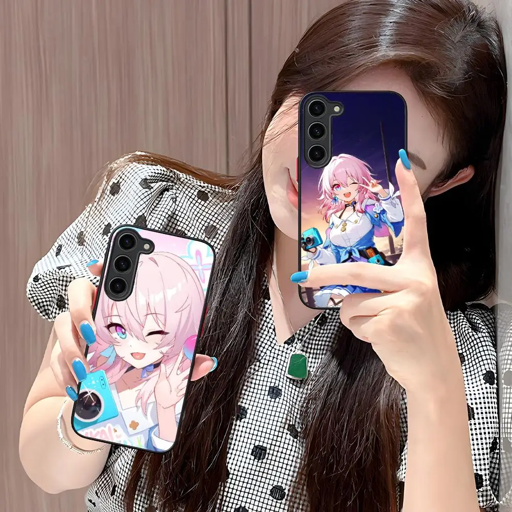 HSR March Silicone Mobile Phone Case for Samsung Galaxy S26 S25 S24 S23 S22 S21 Plus FE Ultra Colorful Cover