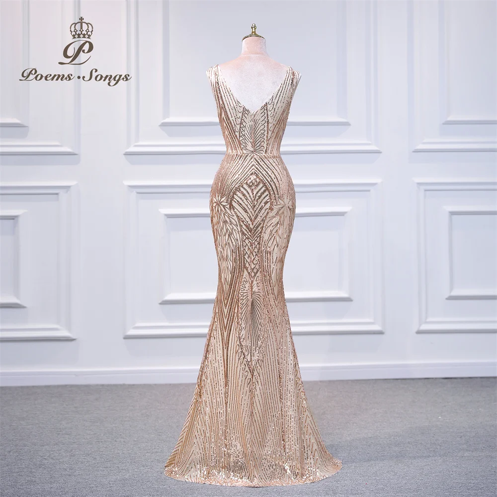 Elegant dresses for women 2022 Sexy gold Evening dresses vestidos de fiesta robe de soiree de mariage Prom dresses Party dresses