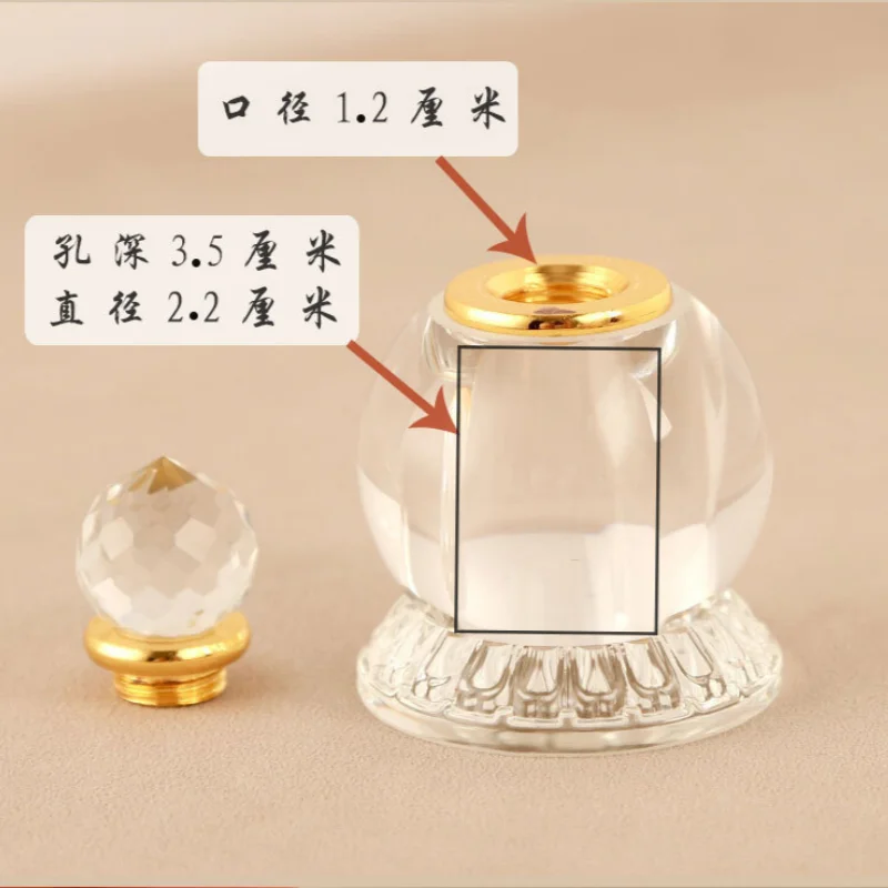 Crystal Stupa Pagoda - Chinese Style Buddhist Altar Decor, Feng Shui Energy Home Offering Ornament Buddhist Supplies