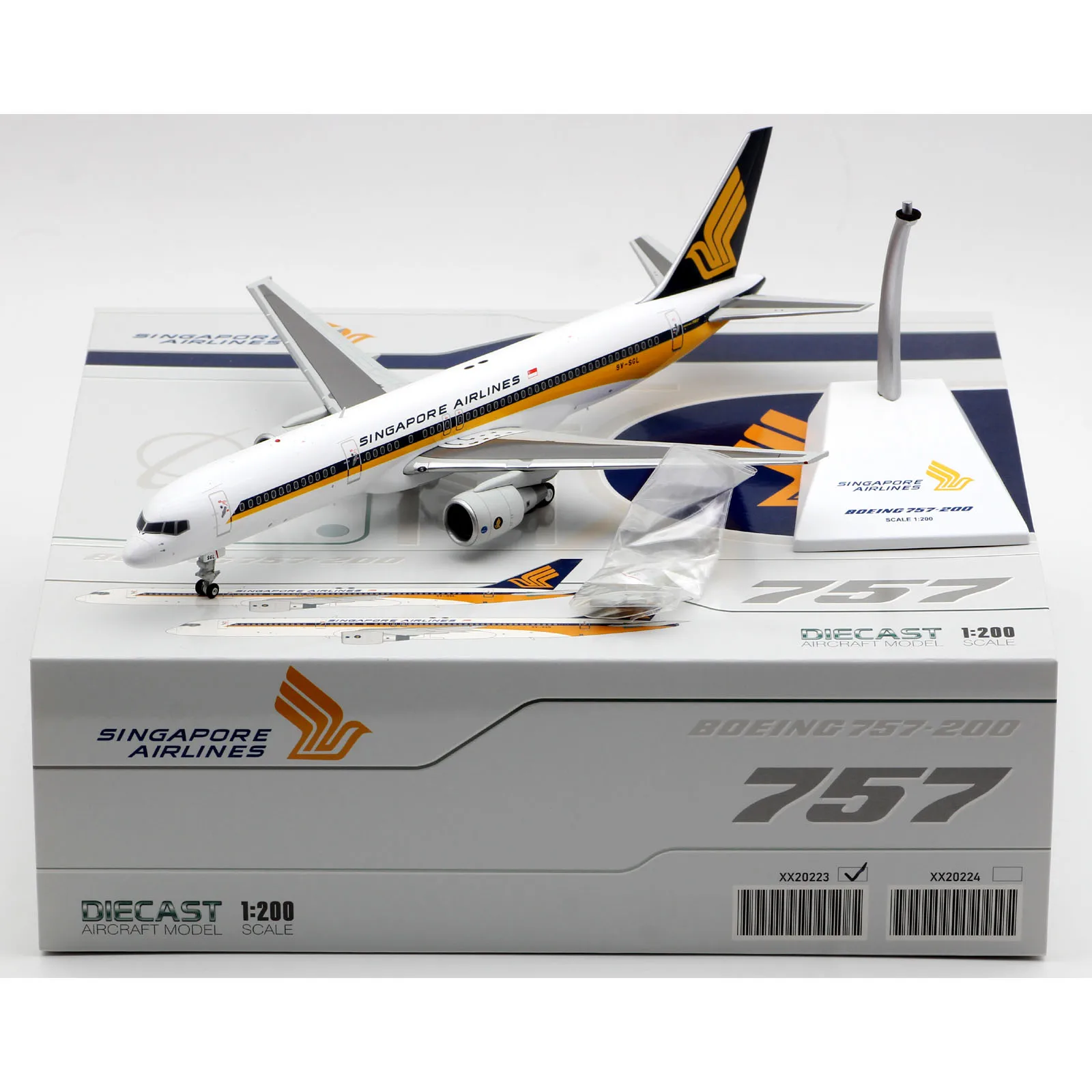 

XX20223 Alloy Collectible Plane Gift JC Wings 1:200 SINGAPORE AIRLINES Boeing B757-200 Diecast Aircraft Jet Model 9V-SGL