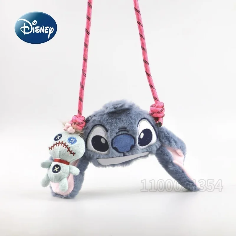 

Disney Stitch New Mini Plush Shoulder Bag Cartoon Cute Children's Plush Shoulder Messenger Bag Cartoon Cute Mini Children's Bag