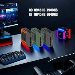 AMD Ryzen 9 8945HS 7940HS R7 8745HS 8845HS Fan Mini PC Windows11 64G DDR5 1TB NVME Wifi6E BT5.3 Pocket Computer DP HD 2*LAN RJ45