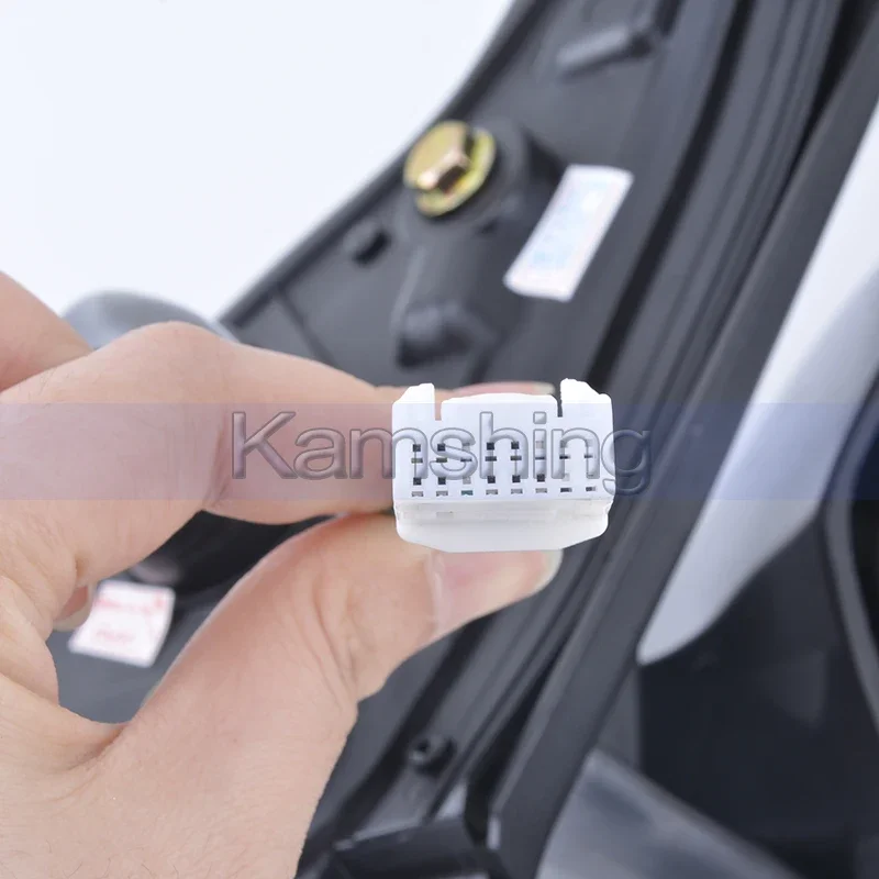 CAPQX 3/9Pin dla Mitsubishi Outlander 2013-2018 zewnętrzny reflektor lusterka wstecznego zespół lusterka wstecznego (kolor czarny) — zdjęcie 7