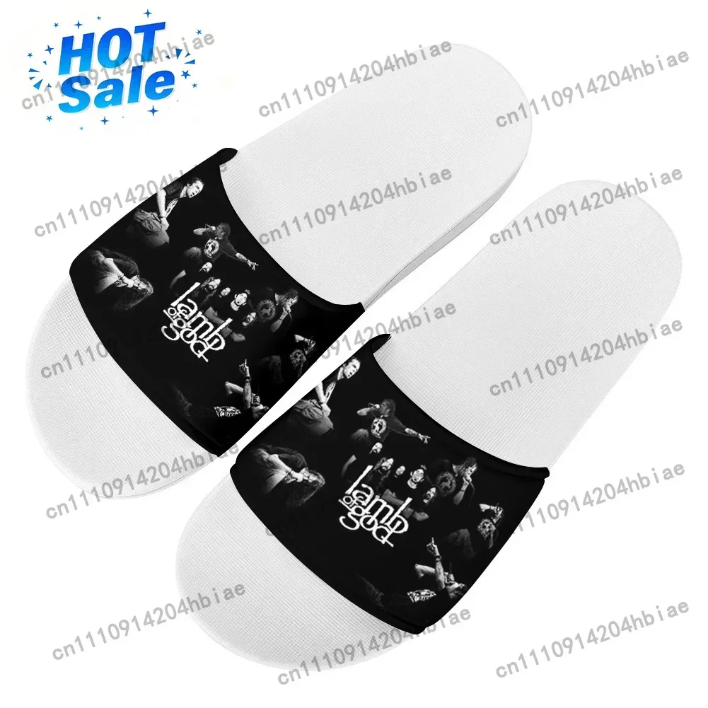 Lamb of God Heavy Mental Band Flip Flops Home Slipper Men Women Teenager Family Slippers Bathroom Pool Casual Sandals Custom