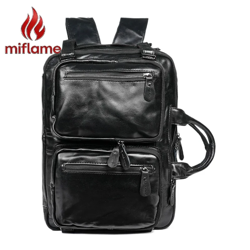 

Рюкзак большой вместимости, расширяемый, в стиле ретро, универсальный, для деловых поездок, из мягкой кожи Crazy Horse, минималистичный