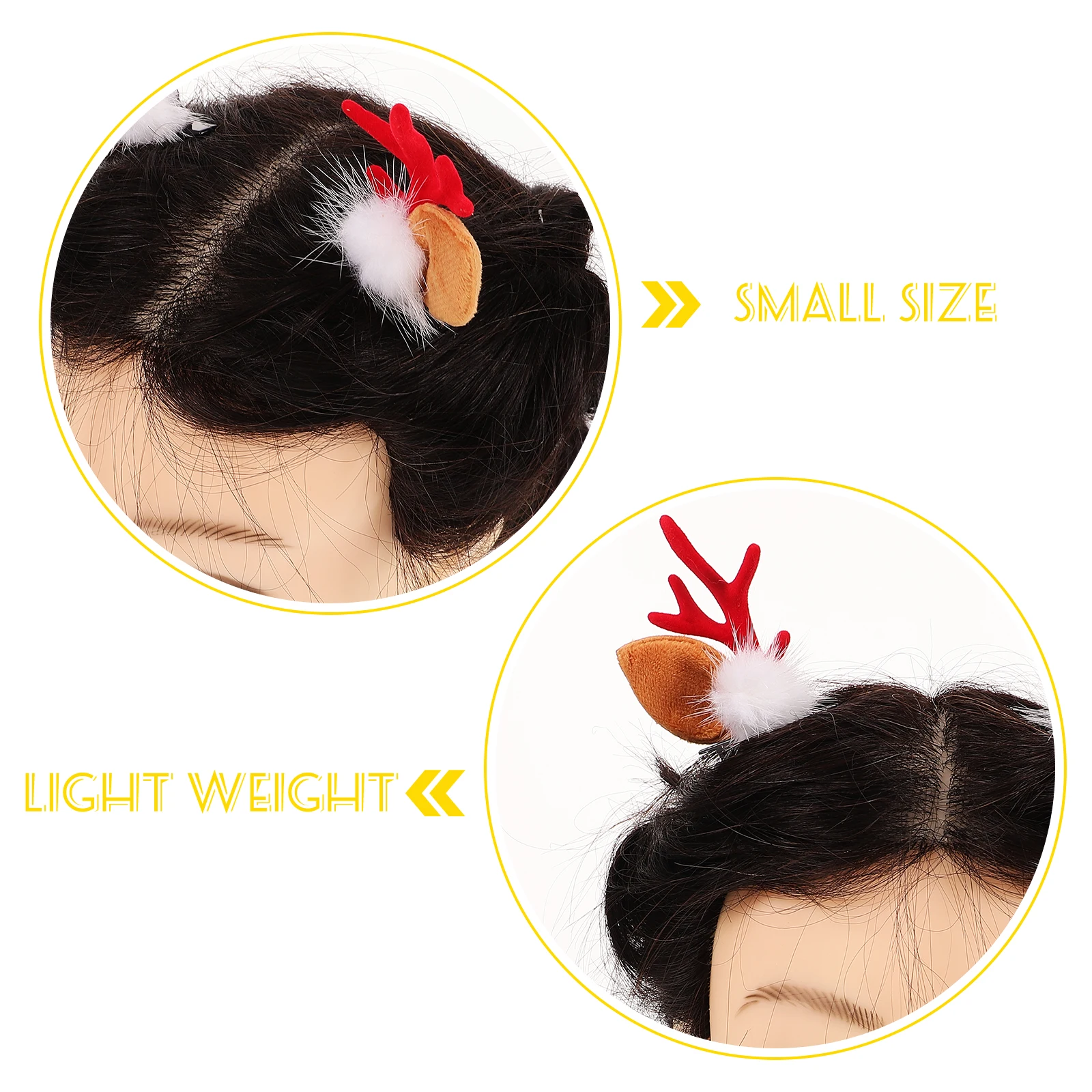 

1Set Christmas Hairband Elk Antler Headband Xmas Headwear Reindeer Horn Xmas Party Headdress Holiday Hair Clips